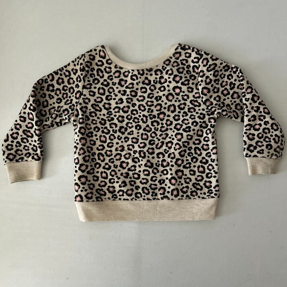 GIRLS 18M CHEETAH PRINT SWEAT SHIRT